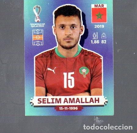 Cromos de F&uacute;tbol: CROMO DE FUTBOL FIFA WORLD 2022 EDITOR PANINI DE MARRUECOS N&ordm; 10 SELIM AMALLAH