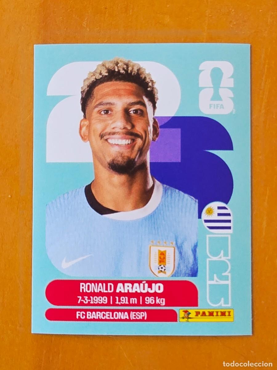 Cromos de F&uacute;tbol: URU 4 Ronald Ara&uacute;jo, Uruguay, Panini FIFA World Cup Mundial 2026 Sticker