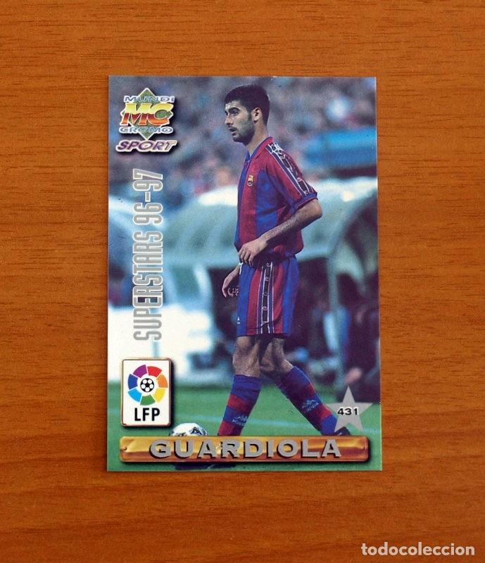 Cromos de F&uacute;tbol: Barcelona - N&ordm; 431 Guardiola-De La Pe&ntilde;a Superstars -Mundicromo Las Fichas Liga 1996-1997-96-97