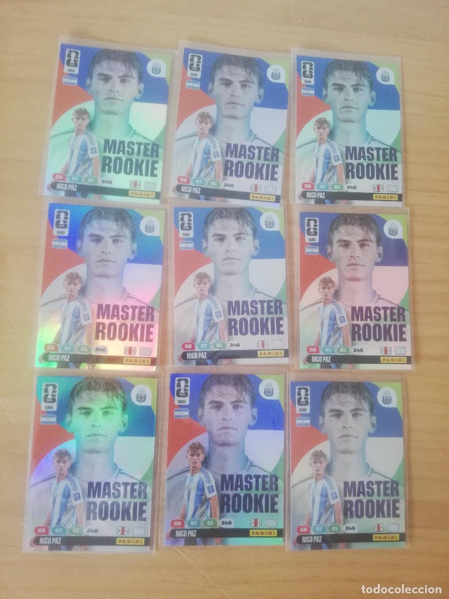 Cromos de F&uacute;tbol: Nico Paz (x9) Master Rookie Mundial Adrenalyn 2026