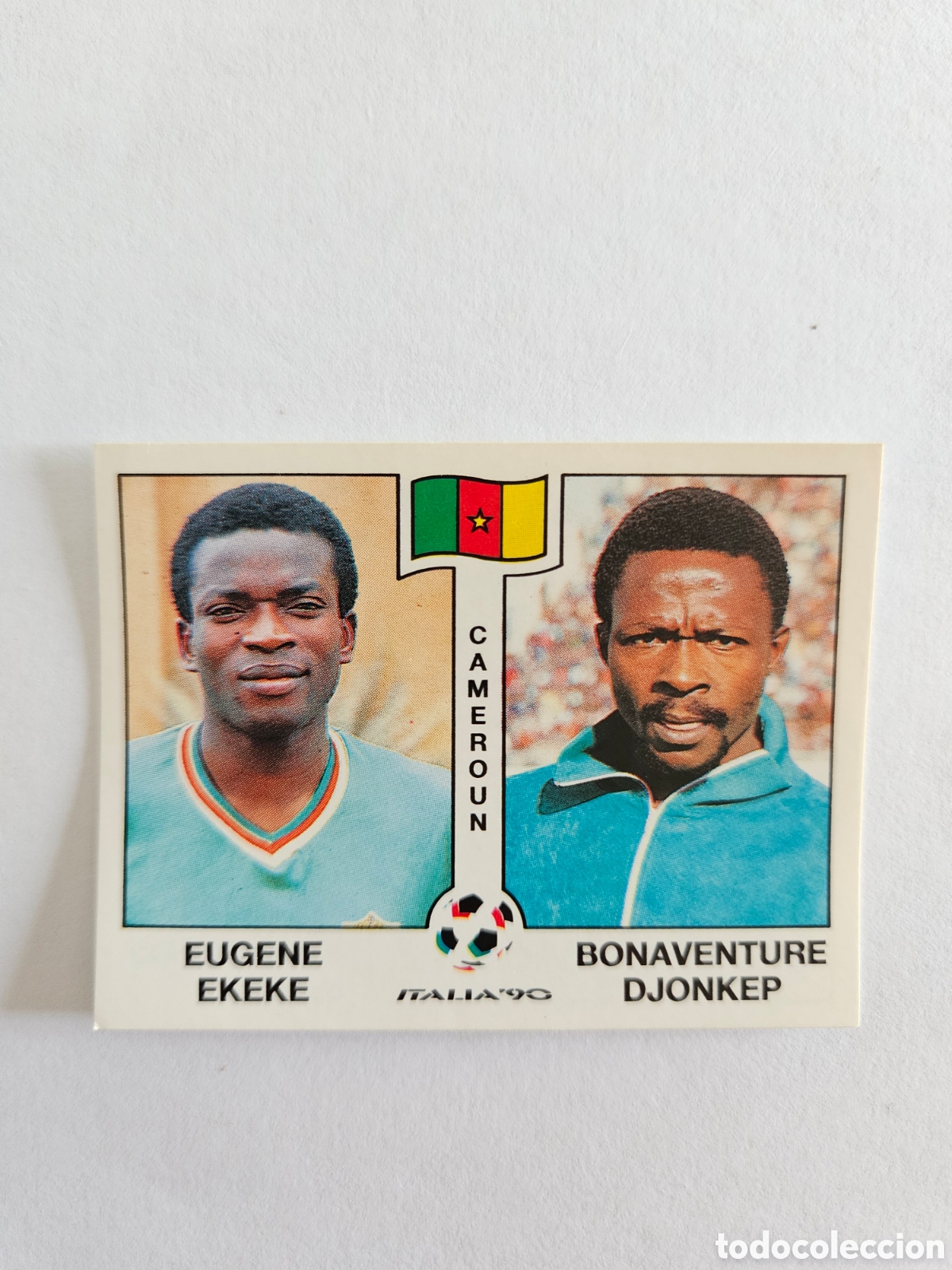 Cromos de F&uacute;tbol: CROMO ITALIA 90 #180# CAMERUN EUGENE EKEKE BONAVENTURE DJONKEP