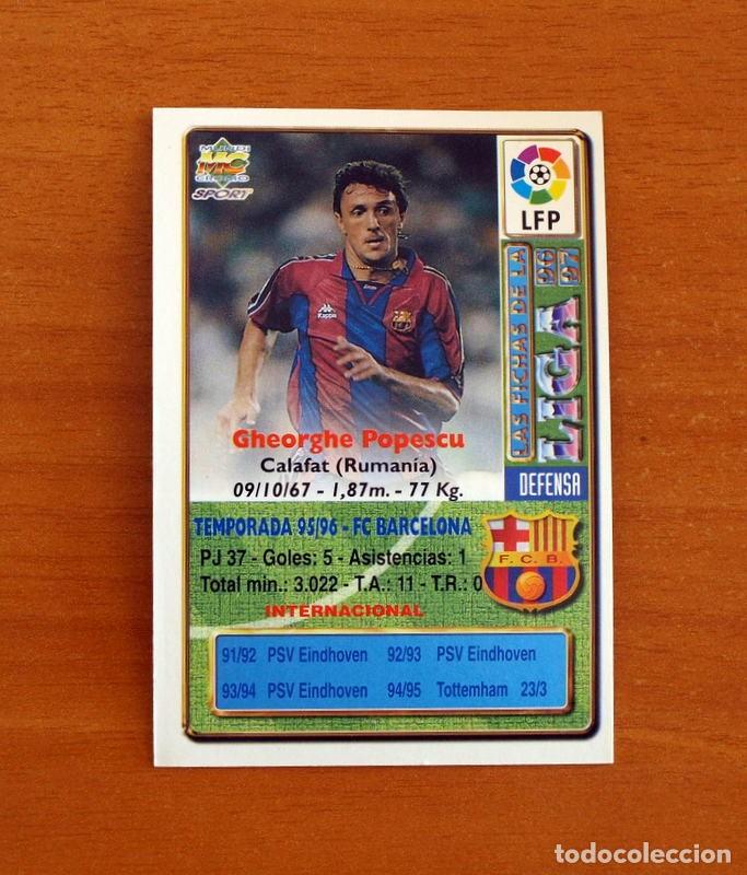 Cromos de F&uacute;tbol: Barcelona -N&ordm; 44 Popescu -Mundicromo Las Fichas de la Liga de F&uacute;tbol 1996-1997-96-97
