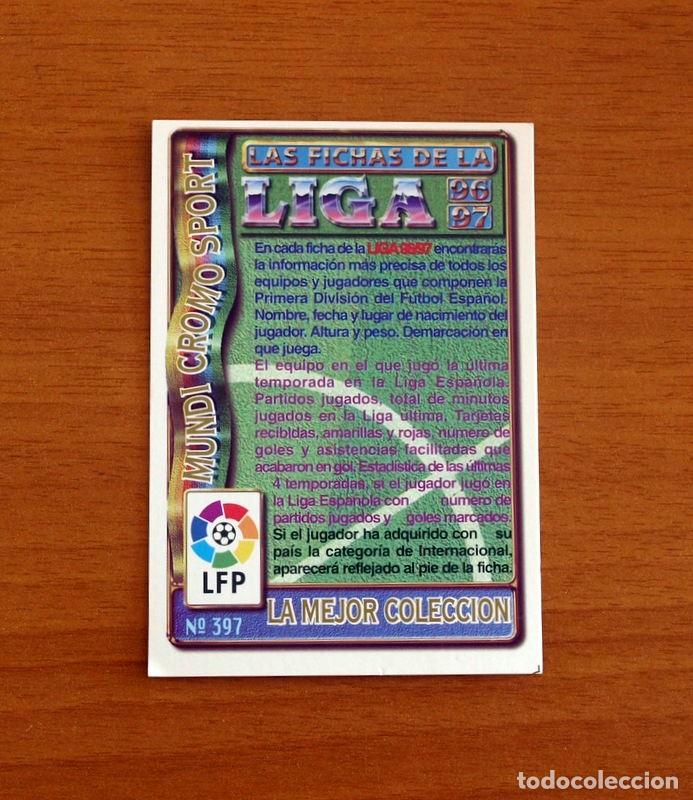 Cromos de F&uacute;tbol: Indice -N&ordm; 397 La Mejor Colecci&oacute;n -Mundicromo Las Fichas de la Liga de F&uacute;tbol 1996-1997-96-97
