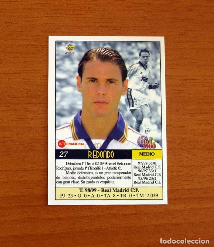 Cromos de F&uacute;tbol: Real Madrid -N&ordm; 27 Fernando Redono -Mundicromo Las Fichas de la Liga 1999-2000, 99-00 -Mundi Cromo