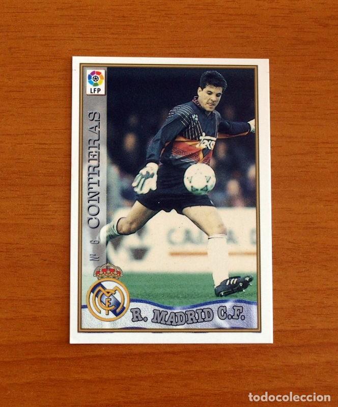 Cromos de F&uacute;tbol: Real Madrid - N&ordm; 6 Contreras - Mundicromo ficha de la Liga 1997-1998, 97-98
