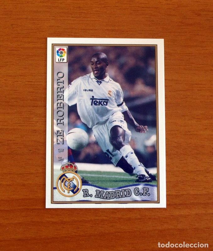 Cromos de F&uacute;tbol: Real Madrid - N&ordm; 10 Z&eacute; Roberto - Mundicromo ficha de la Liga 1997-1998, 97-98