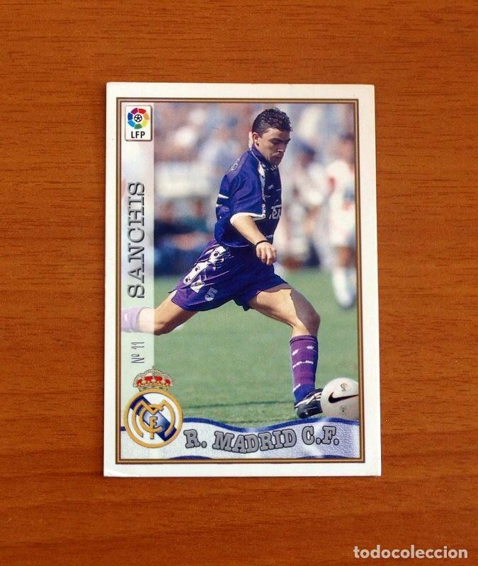 Cromos de F&uacute;tbol: Real Madrid - N&ordm; 11 Sanchis - Mundicromo ficha de la Liga 1997-1998, 97-98