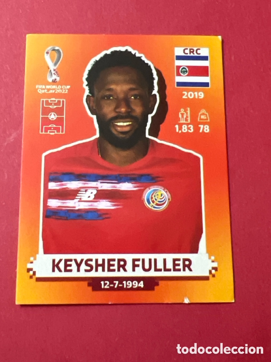 Cromos de F&uacute;tbol: C5569. 2022 WORLD CUP QATAR ALBUM PANINI LIGA N CRC7 CRC 7 COSTA RICA KEYSHER FULLER