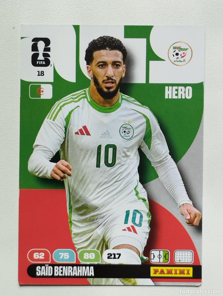 Cromos de F&uacute;tbol: CROMO CARD ADRENALYN MUNDIAL WORLD CUP 2026 HERO SAID BENRAHMA 18 ARGELIA