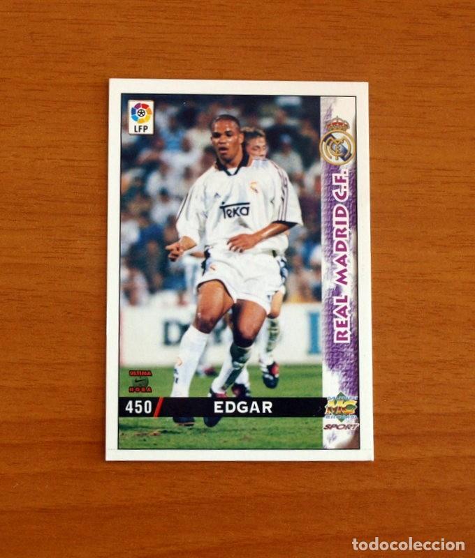 Cromos de F&uacute;tbol: Real Madrid -N&ordm; 450 Edgar -&Uacute;ltima Hora -Mundicromo Las Fichas de la Liga 1998-1999-98-99