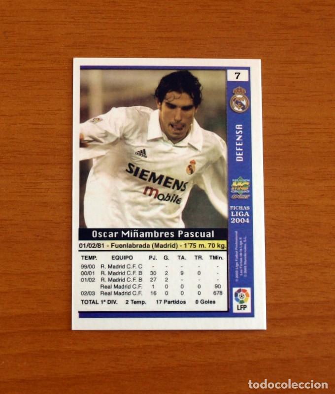 Cromos de F&uacute;tbol: Real Madrid - N&ordm; 7, Mi&ntilde;ambres - Las Fichas de la Liga Mundicromo 2003-2004, 03-04