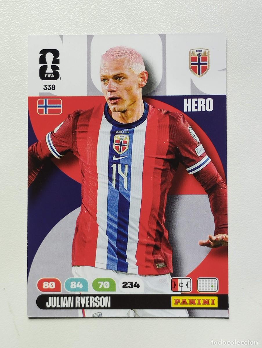 Cromos de F&uacute;tbol: CROMO CARD ADRENALYN MUNDIAL WORLD CUP 2026 HERO JULIAN RYERSON 338 NORUEGA