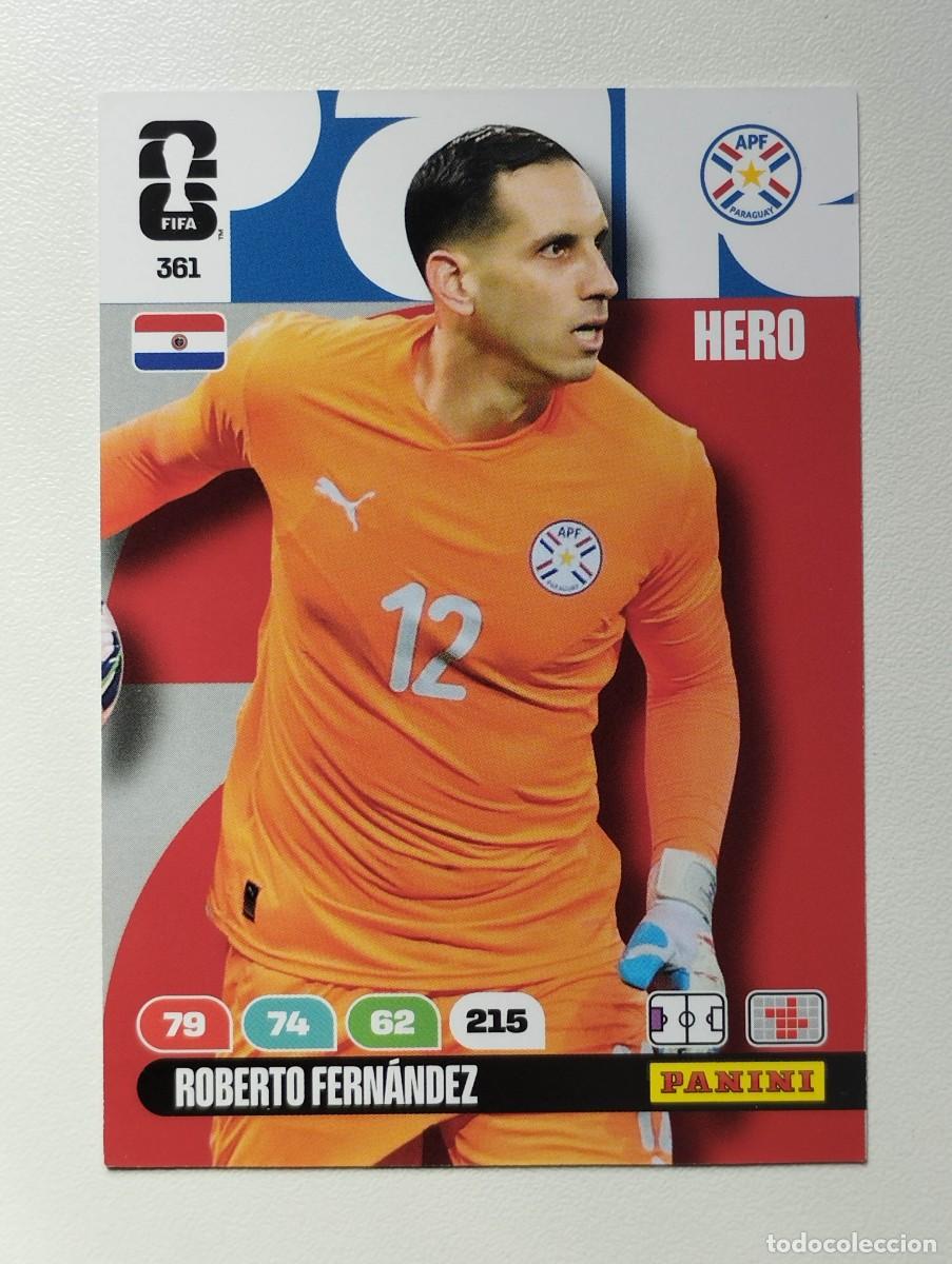 Cromos de F&uacute;tbol: CROMO CARD ADRENALYN MUNDIAL WORLD CUP 2026 HERO ROBERTO FERNANDEZ 361 PARAGUAY