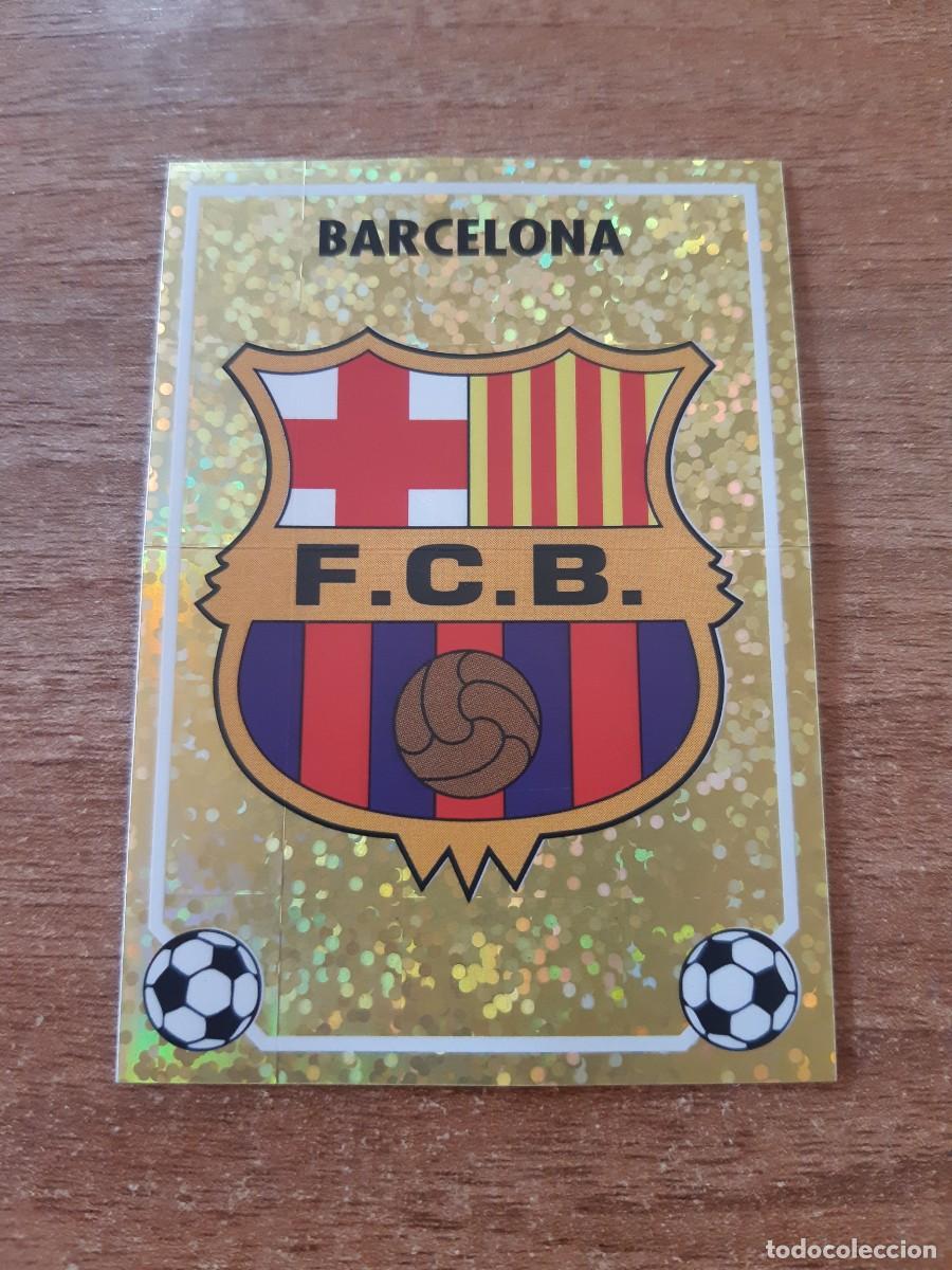 Cromos de F&uacute;tbol: J ESCUDO BRILLANTE FC BARCELONA LIGA 96-97 PANINI. NUNCA PEGADO, SIN PEGAR