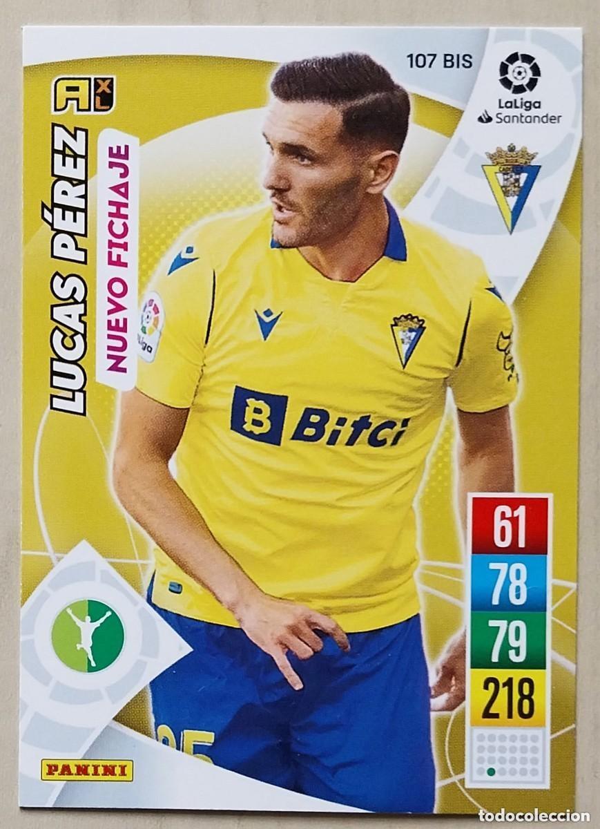 Cromos de F&uacute;tbol: 107 BIS LUCAS PEREZ CADIZ CF NUEVO FICHAJE FICHAS ALBUM ADRENALYN XL 2021 2022 21 22