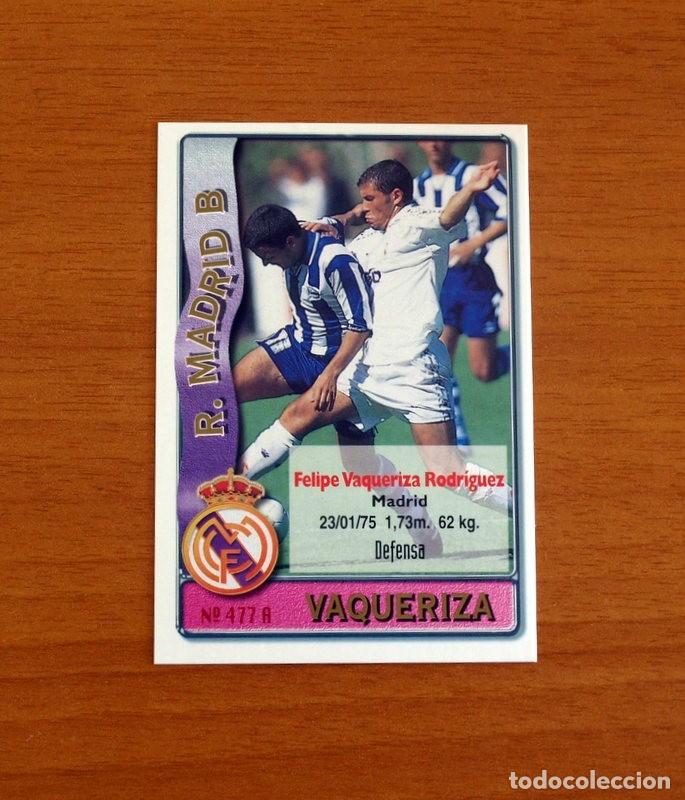 Cromos de F&uacute;tbol: Real Madrid B-N&ordm; 477 Vaqueriza-Iarley -2&ordf; Divisi&oacute;n-Mundicromo Las Fichas de la Liga 1996-1997-96-97