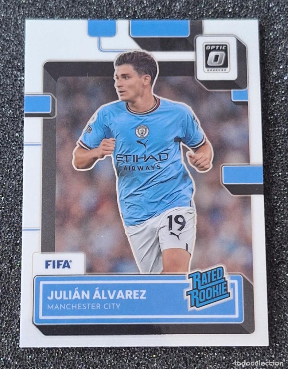 Cromos de F&uacute;tbol: Julian Alvarez Manchester City Panini Donruss Optic Soccer Rated Rookie RC
