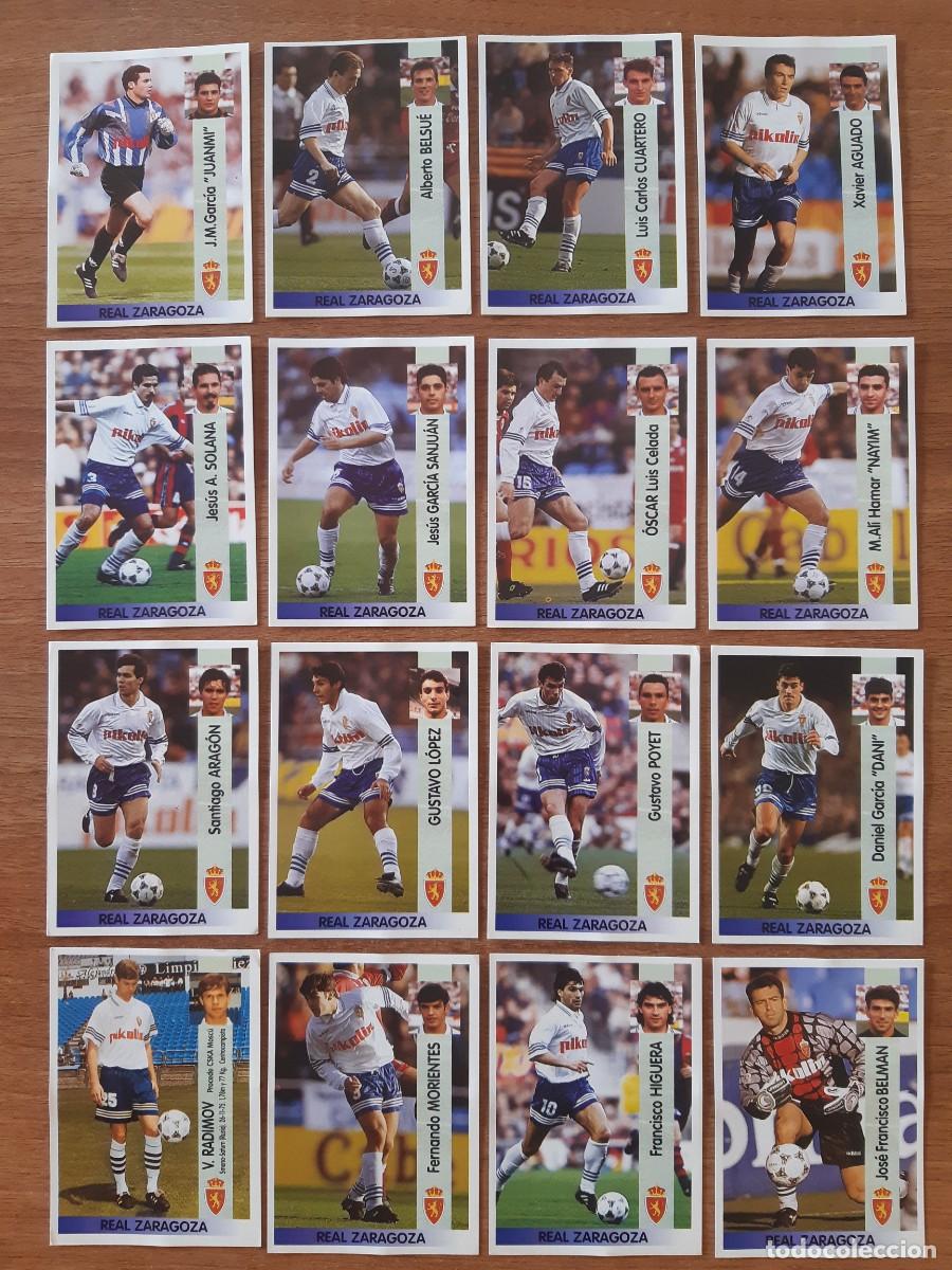 Cromos de F&uacute;tbol: LOTE 16 CROMOS DIFERENTES REAL ZARAGOZA LIGA 96-97 PANINI. NUNCA PEGADO, SIN PEGAR