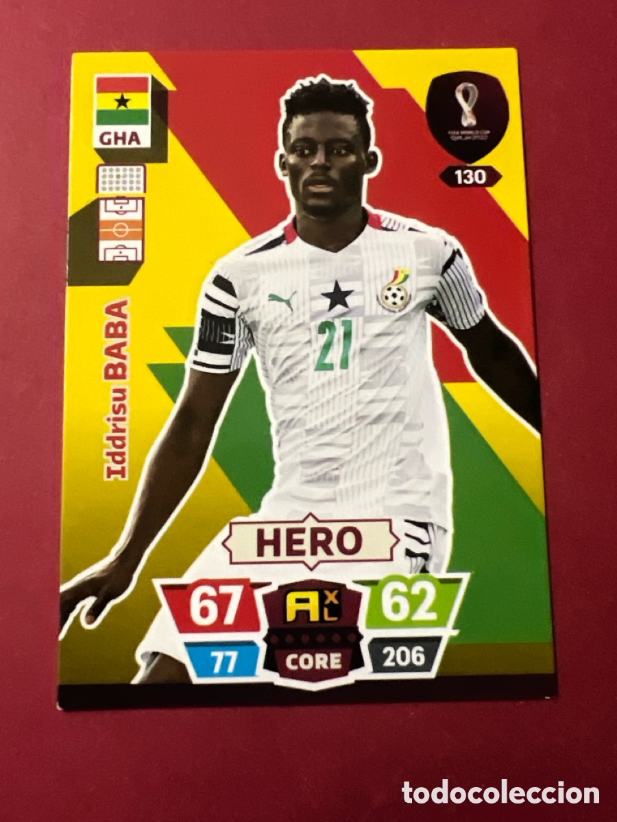 Cromos de F&uacute;tbol: C5649. N&deg; 130 Iddrisu Baba - Ghana - Hero - Adrenalyn XL Qatar 2022 - Panini 22