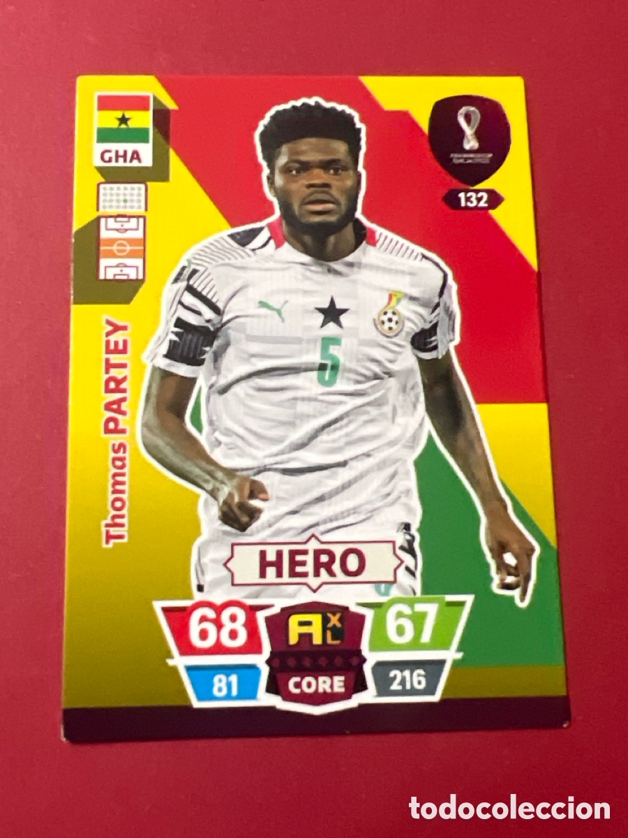 Cromos de F&uacute;tbol: C5668. THOMAS PARTEY GHANA ADRENALYN QATAR 2023 132 PANINI MUNDIAL WORLD CUP HERO 22