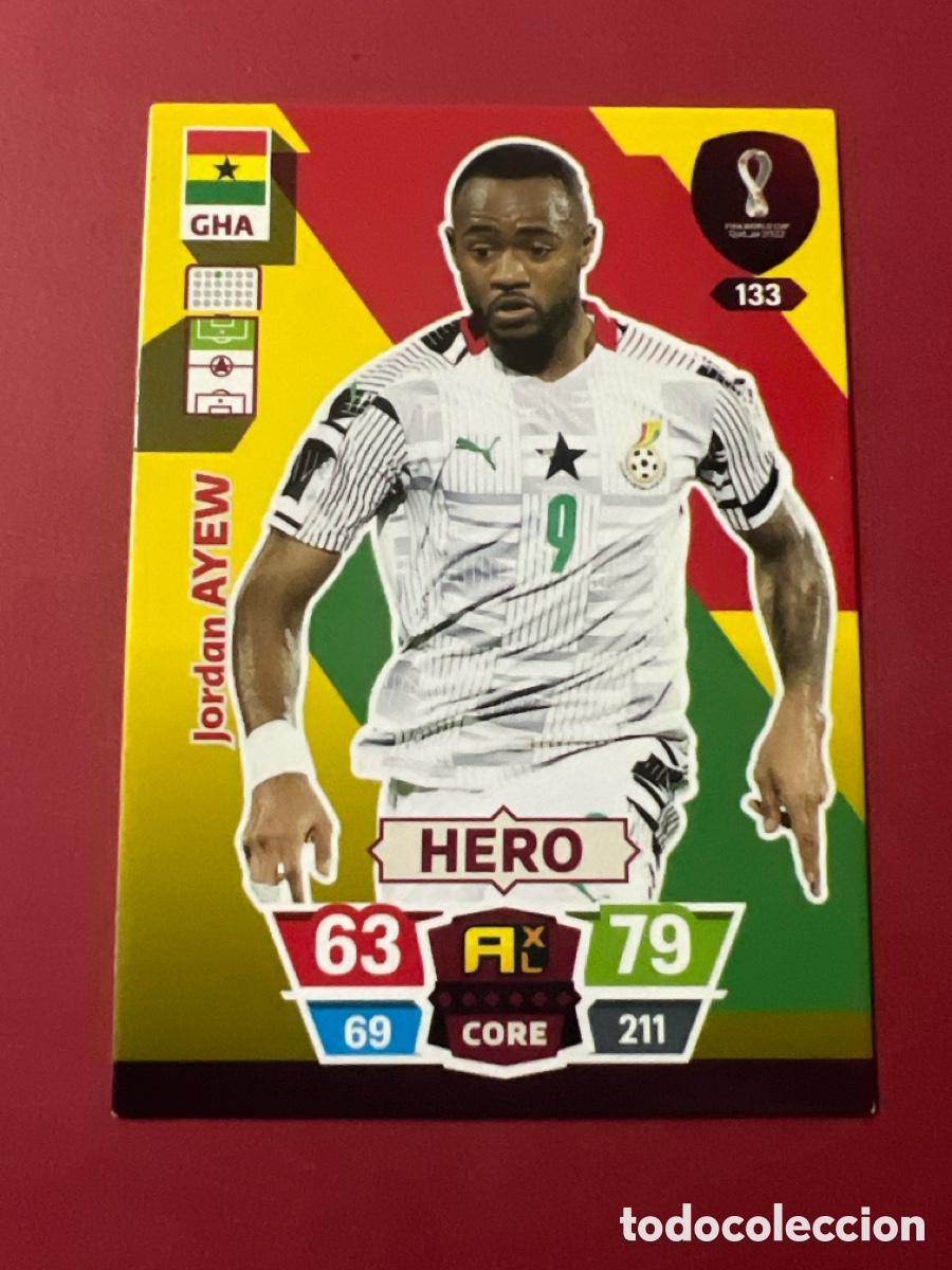 Cromos de F&uacute;tbol: C5677. 133 AYEW GHANA ADRENALYN QATAR 2022 MUNDIAL CROMO 22 FUTBOL