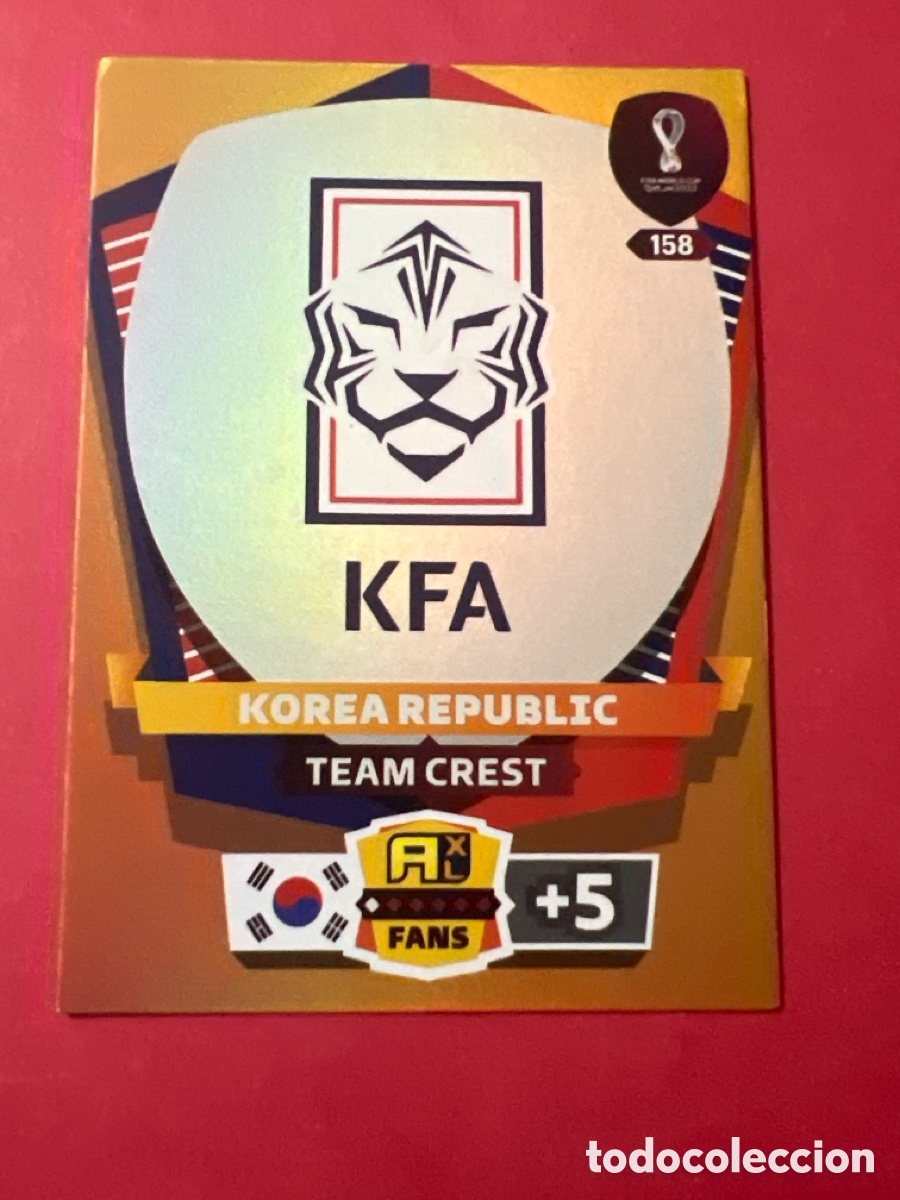 Cromos de F&uacute;tbol: C5693. PANINI FIFA WORLD CUP QATAR 2022 ADRENALYN XL - N&ordm; 158 KOREA REPUBLIC TEAM CREST