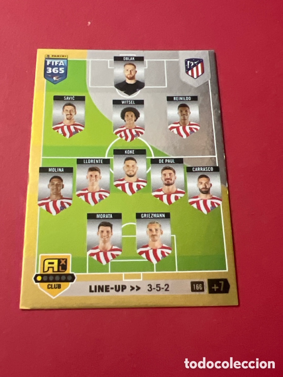 Cromos de F&uacute;tbol: C5702. Panini Adrenalyn FIFA 365 2022 2023 22 23 166 line up Atl&eacute;tico de Madrid