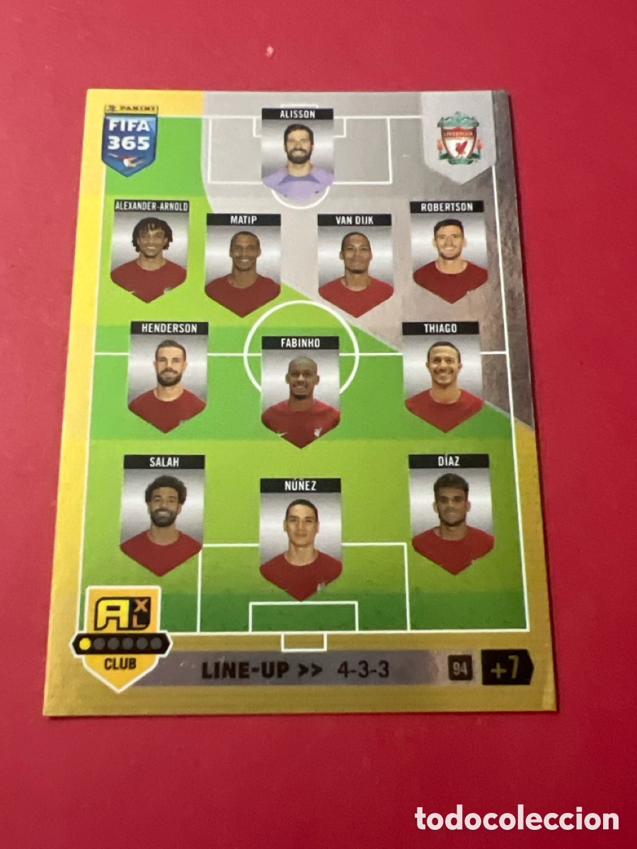 Cromos de F&uacute;tbol: C5703. Adrenalyn XL 365 22 23 2022 2023 - Line Up 94 Liverpool