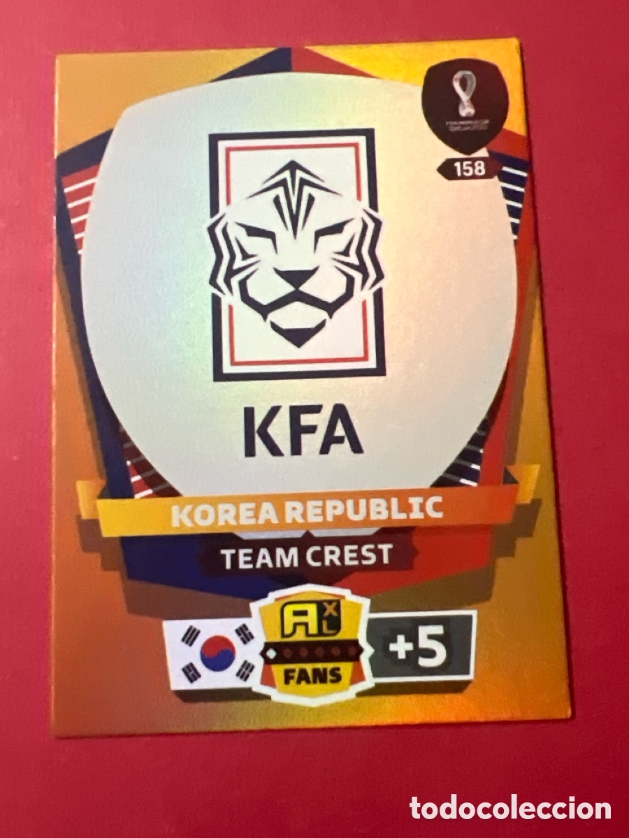 Cromos de F&uacute;tbol: C5705. PANINI FIFA WORLD CUP QATAR 2022 ADRENALYN XL - N&ordm; 158 KOREA REPUBLIC TEAM CREST