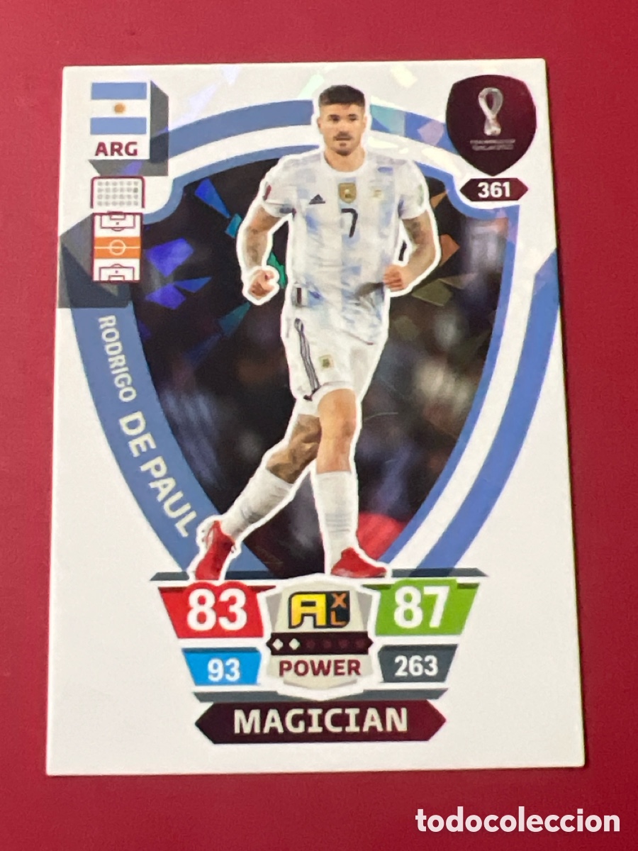 Cromos de F&uacute;tbol: C5712. PANINI FIFA WORLD CUP QATAR 2022 ADRENALYN XL - N&ordm; 361 DE PAUL MAGICIAN