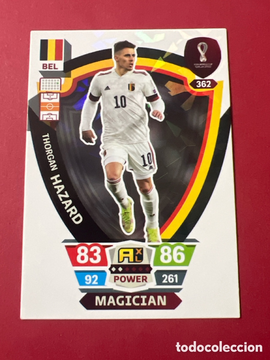 Cromos de F&uacute;tbol: C5714. 362 HAZARD BELGICA ADRENALYN QATAR 2022 MUNDIAL CROMO 22 FUTBOL