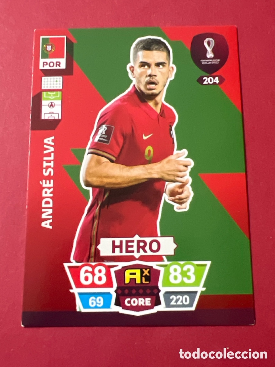 Cromos de F&uacute;tbol: C5729. Adrenalyn XL World Cup Qatar Mundial 2022 Panini 204 Andr&eacute; Silva (Portugal) Hero