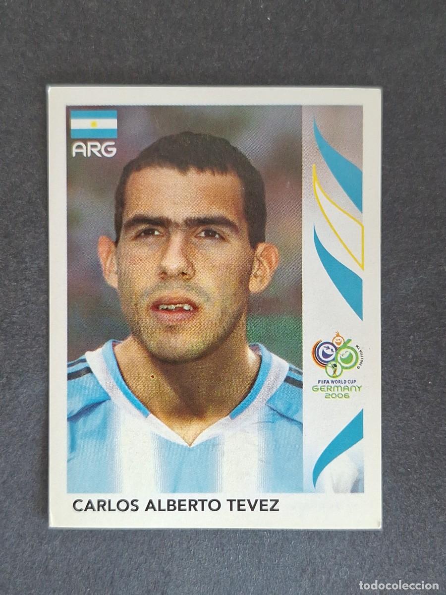 Cromos de F&uacute;tbol: L2 CARLOS ALBERTO TEVEZ SELECCION ARGENTINA 187 PANINI MUNDIAL ALEMANIA 2006 NUNCA PEGADO SIN PEGAR