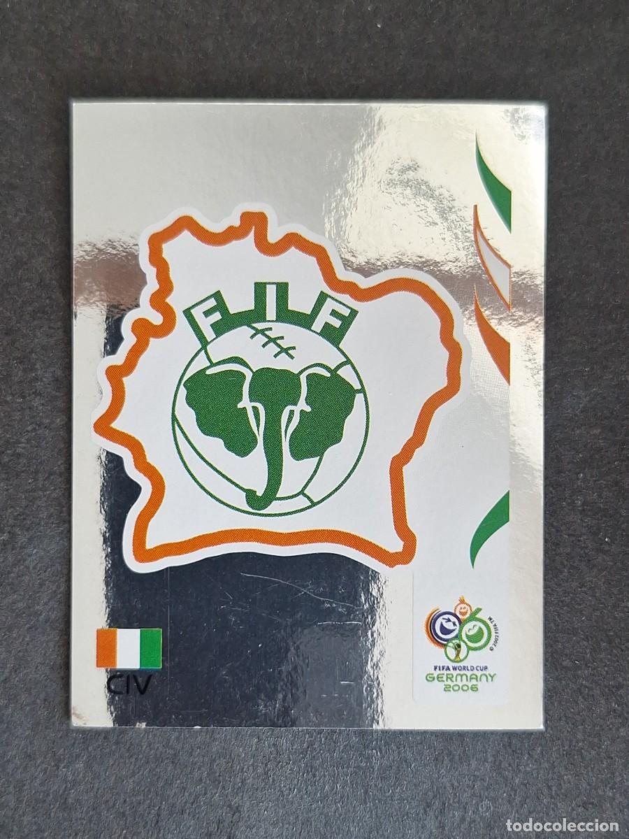 Cromos de F&uacute;tbol: L2 ESCUDO SELECCION COSTA DE MARFIL 189 PANINI MUNDIAL ALEMANIA 2006 NUNCA PEGADO SIN PEGAR