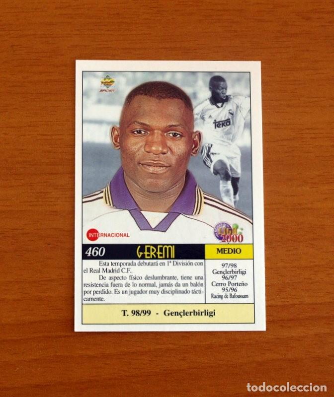 Fu&szlig;ball-Sticker: Real Madrid- N&ordm; 460, Geremi - &Uacute;ltima Hora - Las Fichas de la Liga Mundicromo 1999-2000, 99-00