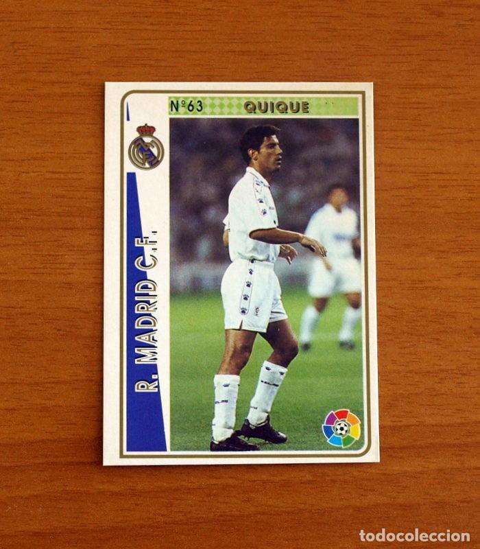 Cromos de Futebol: Real Madrid -N&ordm; 63 Quique -Mundicromo Las Fichas de la Liga 1994-1995-94-95