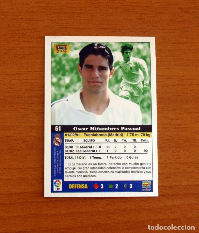 Football Stickers: Real Madrid - N&ordm; 61 Mi&ntilde;ambres - Mundicromo Las Fichas de la Liga 2002-2003, 02-03