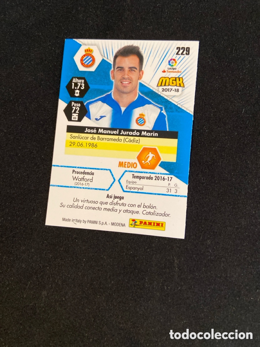 Cromos de f&uacute;tbol: JURADO 229 (ESPANYOL) - Foto 2
