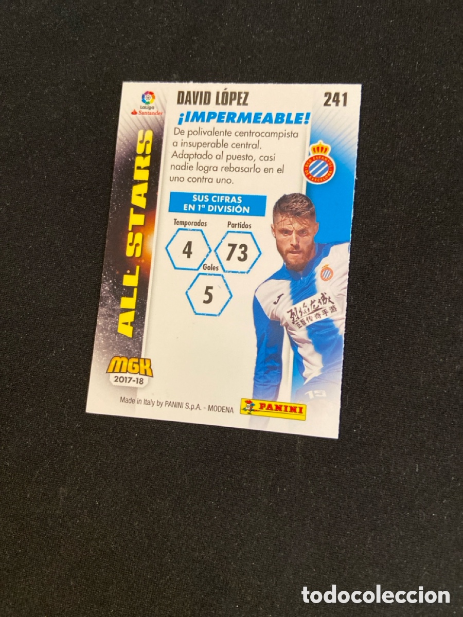 Cromos de f&uacute;tbol: DAVID L&Oacute;PEZ 241 (ESPANYOL) - Foto 2
