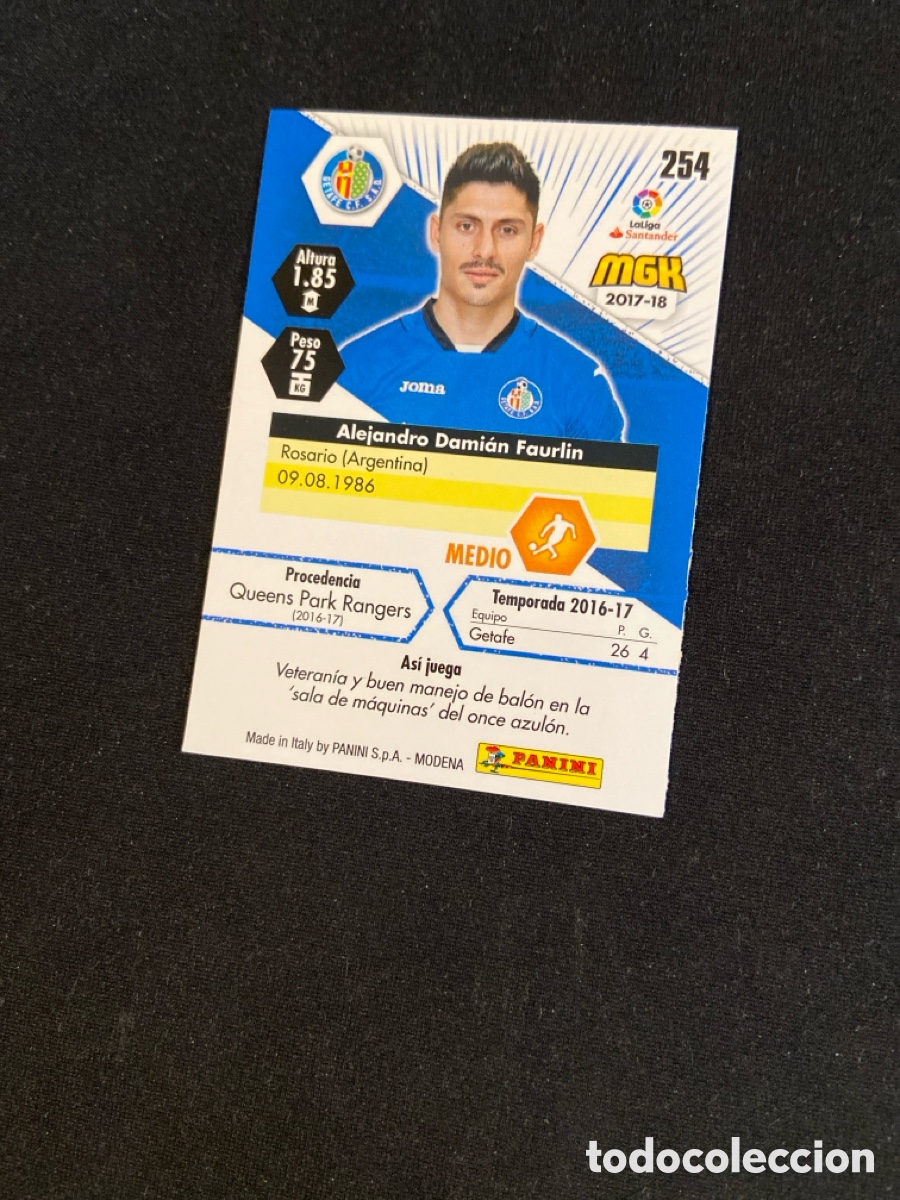 Cromos de f&uacute;tbol: FAURLIN 254 (GETAFE) - Foto 2