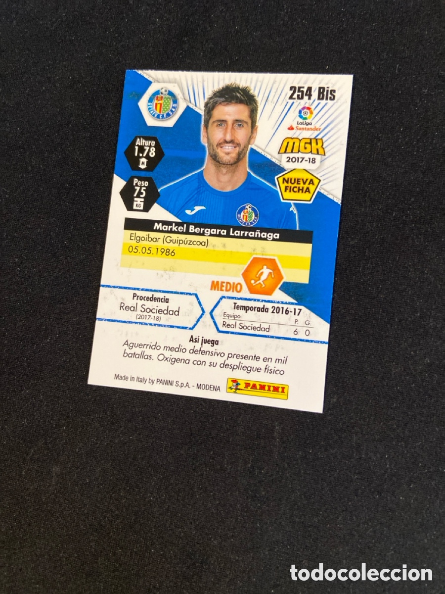 Cromos de f&uacute;tbol: MARKEL 254 BIS (GETAFE) - Foto 2