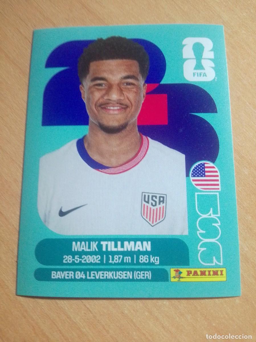 Fu&szlig;ball-Sticker: MALIK TILLMANUSA 15 MUNDIAL FIFA WORLD CUP 2026 26 PANINI STICKERS NUEVO