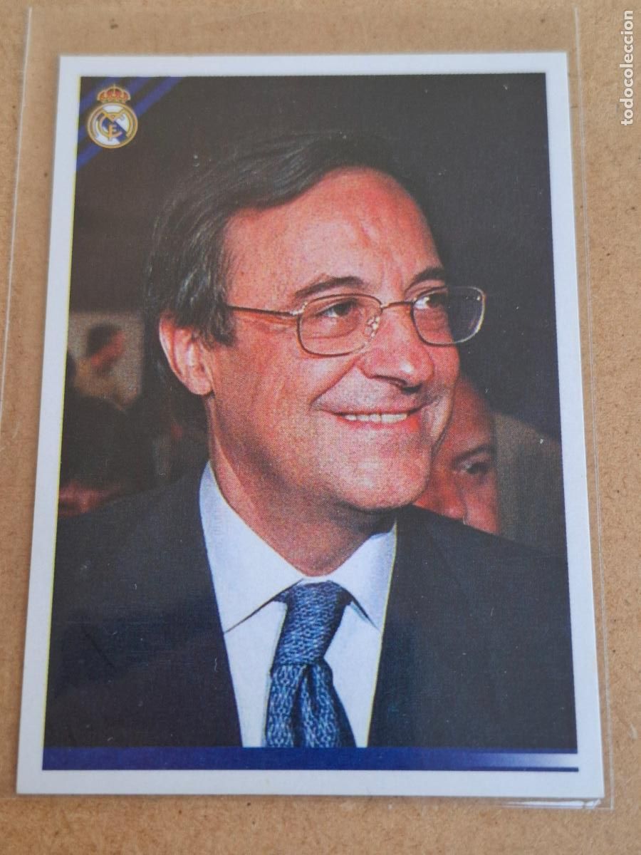 Fu&szlig;ball-Sticker: REAL MADRID 2000 2001 EL MEJOR EQUIPO DEL SIGLO - PANINI - 1 FLORENTINO P&Eacute;REZ ( NUNCA PEGADO ) CP4