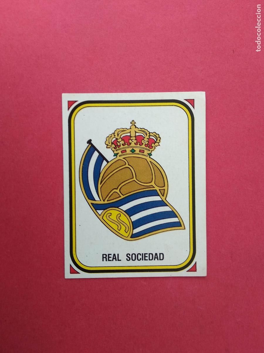 Cromos de F&uacute;tbol: PANINI FUTBOL LIGA 83 84 1983 1984 CROMO NUNCA PEGADO N&ordm; 217 ESCUDO REAL SOCIEDAD