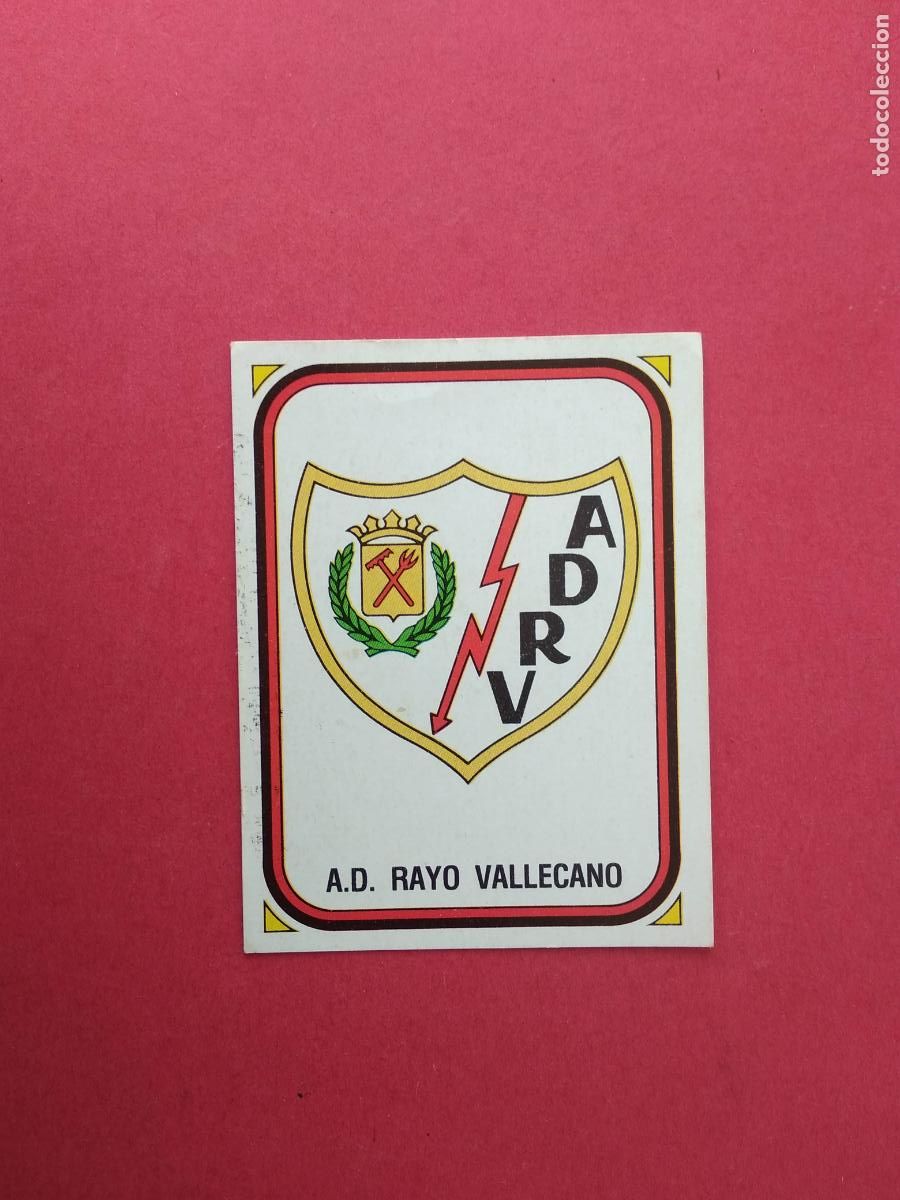 Football Stickers: PANINI FUTBOL LIGA 83 84 1983 1984 CROMO NUNCA PEGADO N&ordm; 381 RAYO VALLECANO ESCUDO