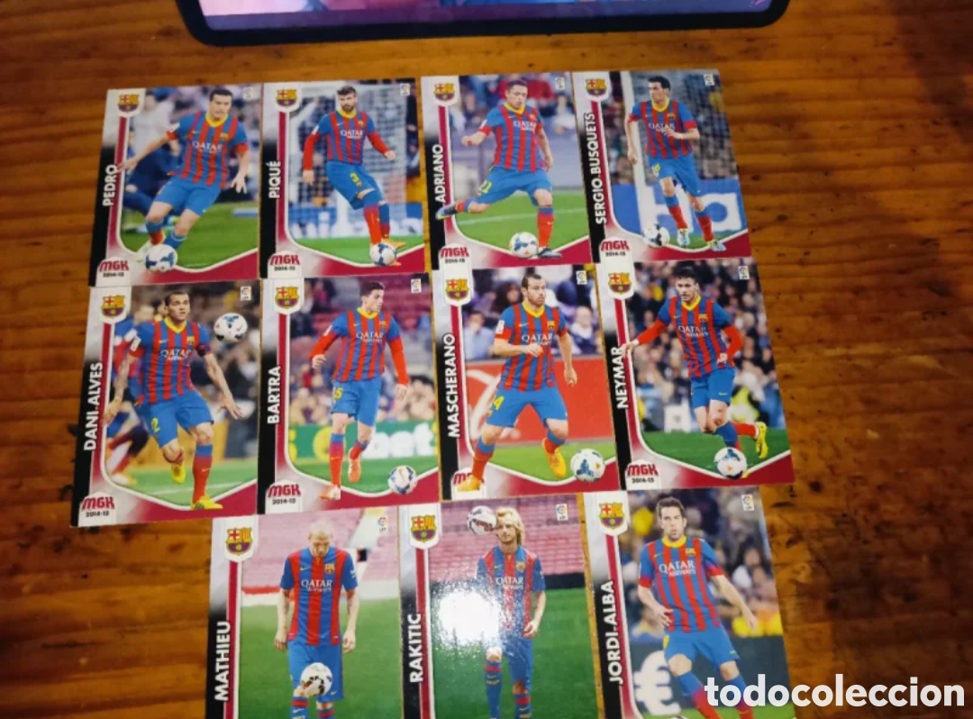 Cromos de F&uacute;tbol: Lote 11 Cartas Bar&ccedil;a Megacracks 2014-15