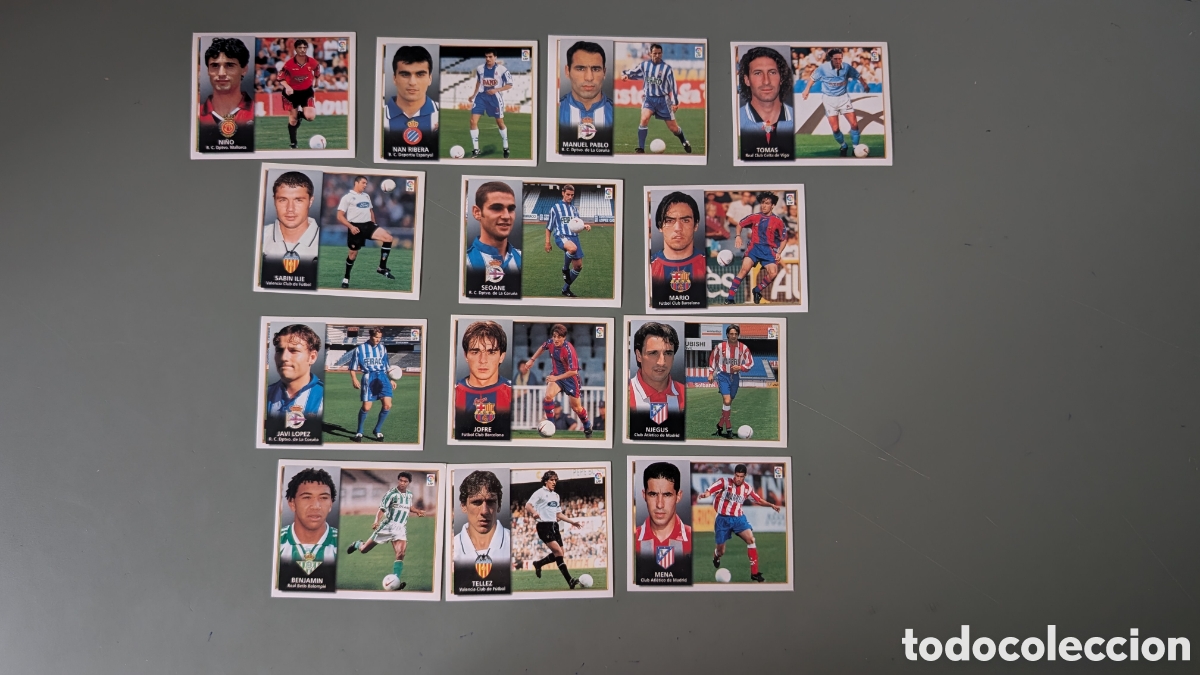 Cromos de F&uacute;tbol: LOTE 13 FICHAJES DIFERENTES LIGA ESTE 1998/99 98 99 NUNCA PEGADOS SIN PEGAR