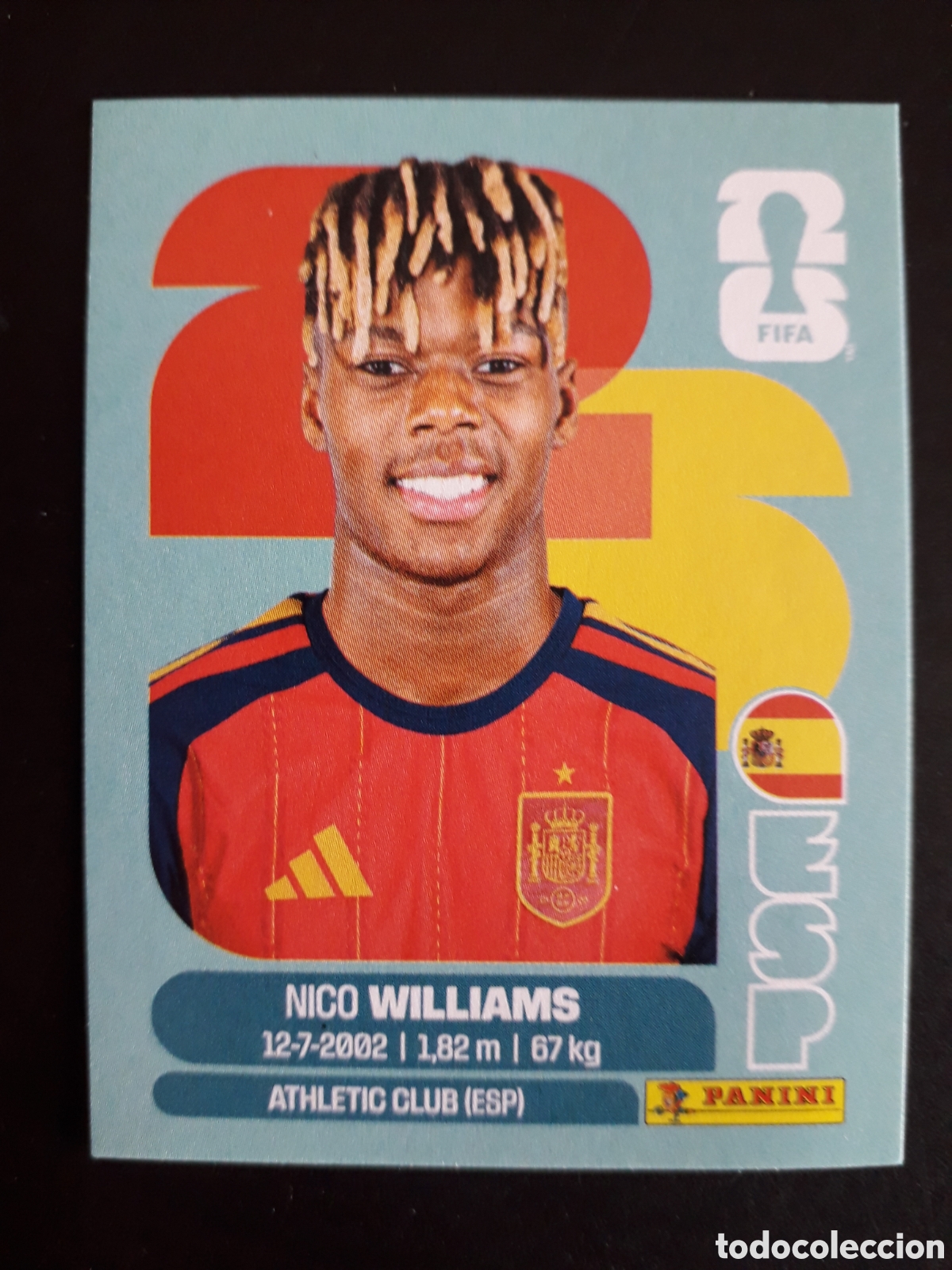 Cromos de F&uacute;tbol: NICO WILLIAMS ESPA&Ntilde;A ESP 17 MUNDIAL F&Uacute;TBOL 2026 FIFA WORLD CUP PANINI SIN PEGAR PEDIDO M&Iacute;NIMO 3&euro;