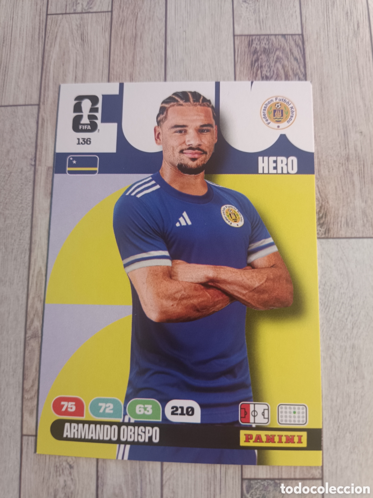 Cromos de F&uacute;tbol: 136 ARMANDO OBISPO CURACAO HERO ADRENALYN XL MUNDIAL FIFA WORLD CUP 2026 PANINI