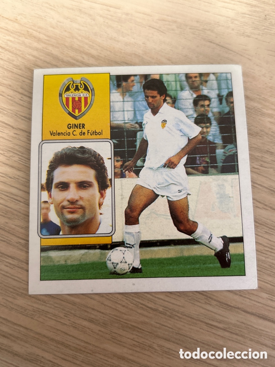 Cromos de Futebol: GINER VALENCIA LIGA ESTE 1992 1993 92 93 NUNCA PEGADO SIN PEGAR